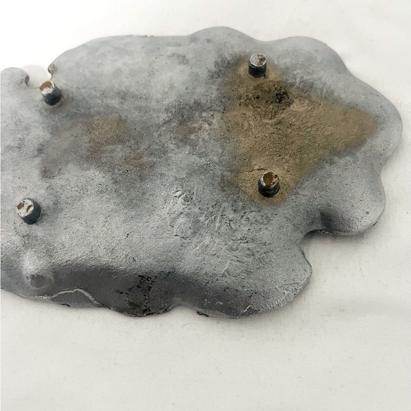 Antique President Teddy Roosevelt Tiger Prowling Through Grass Tray Trinket Dish - Picture 2 of 6